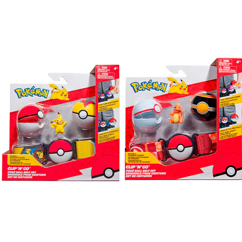Set Cinturon Poke Ball Pikachu Pokemon Surtido