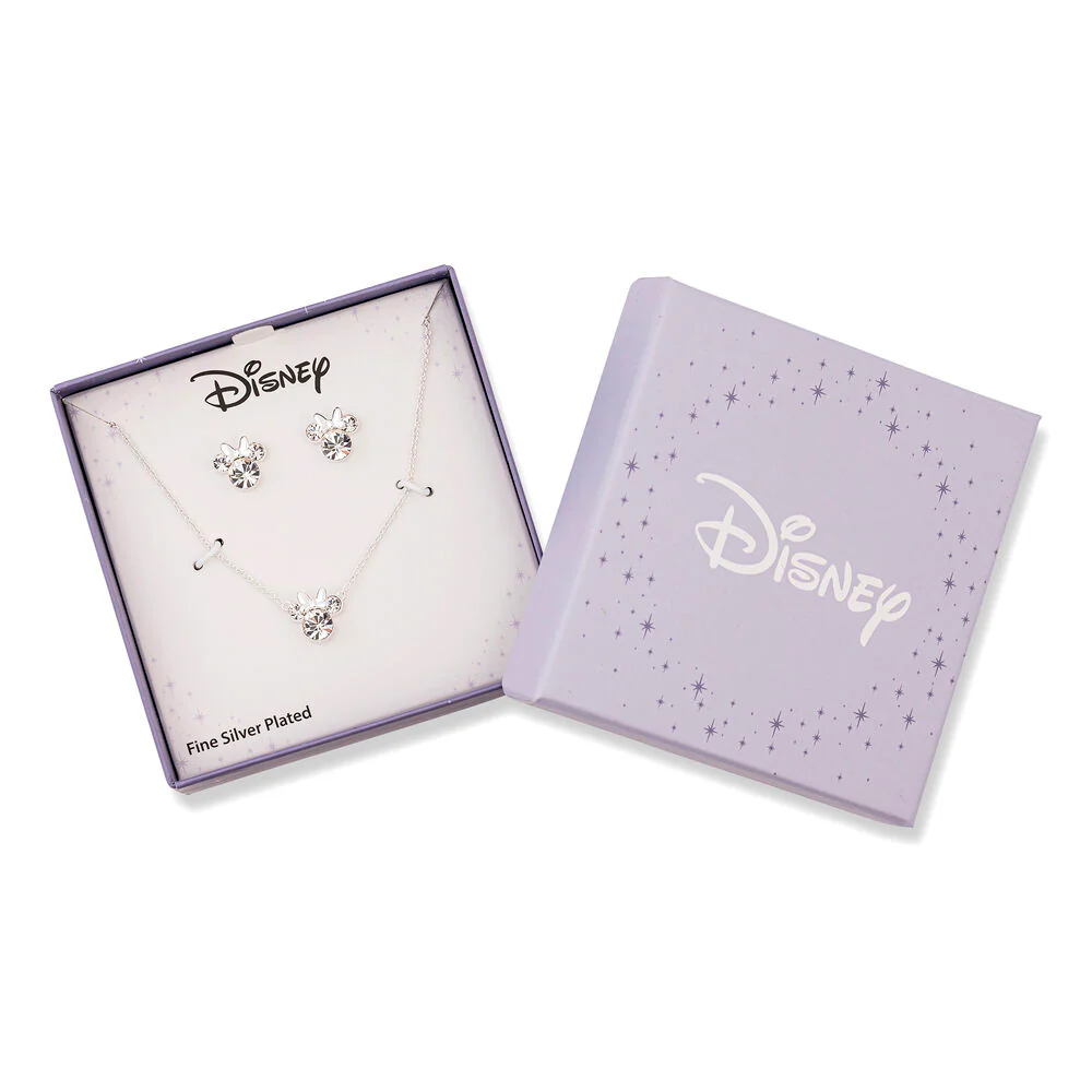 Set Colgante + Pendientes Minnie Disney Plata - Image 2