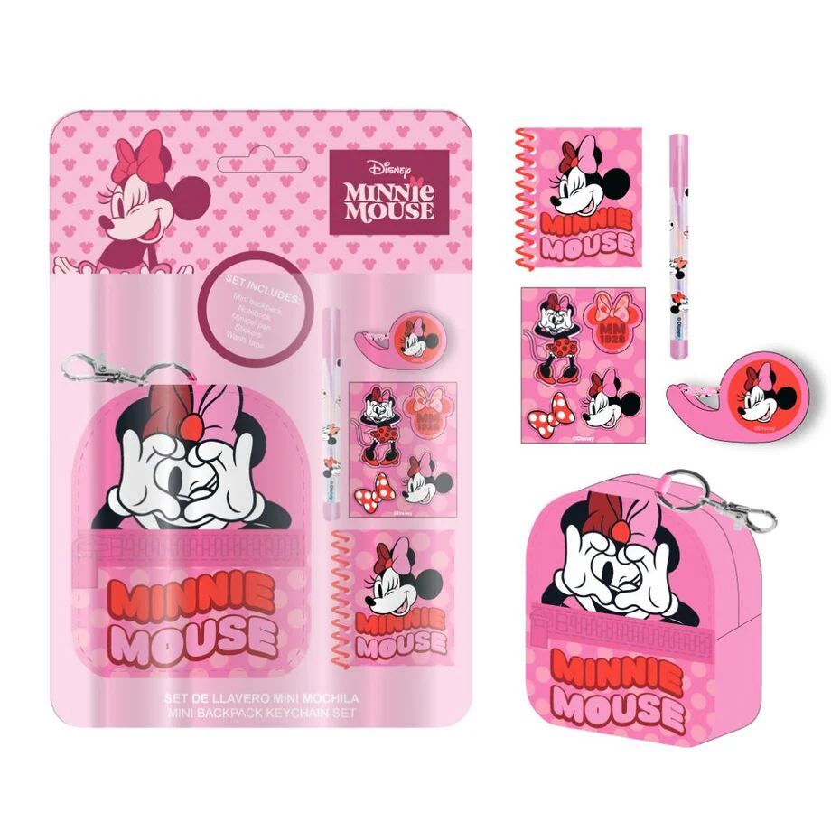 Set Papaleria Mini Mochila Minnie Disney