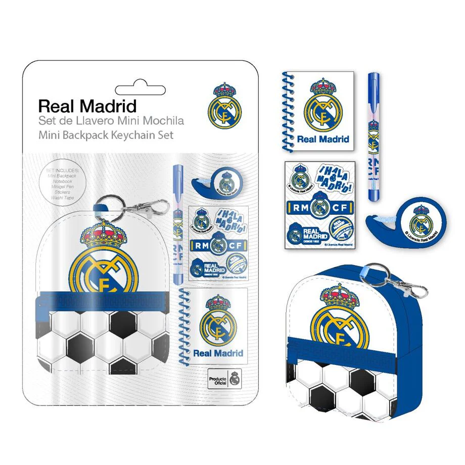 Set Papaleria Mini Mochila Real Madrid