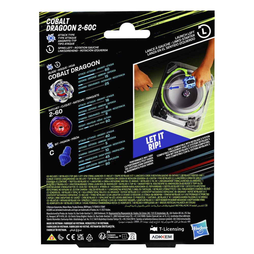 Set Premium Lanzador Con Cuerda Y Top Cobalt Dragoon 2-60C Beyblade X - Image 10
