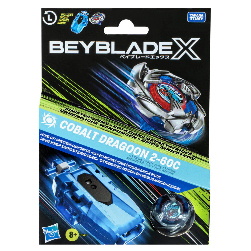Set Premium Lanzador Con Cuerda Y Top Cobalt Dragoon 2-60C Beyblade X - Image 8