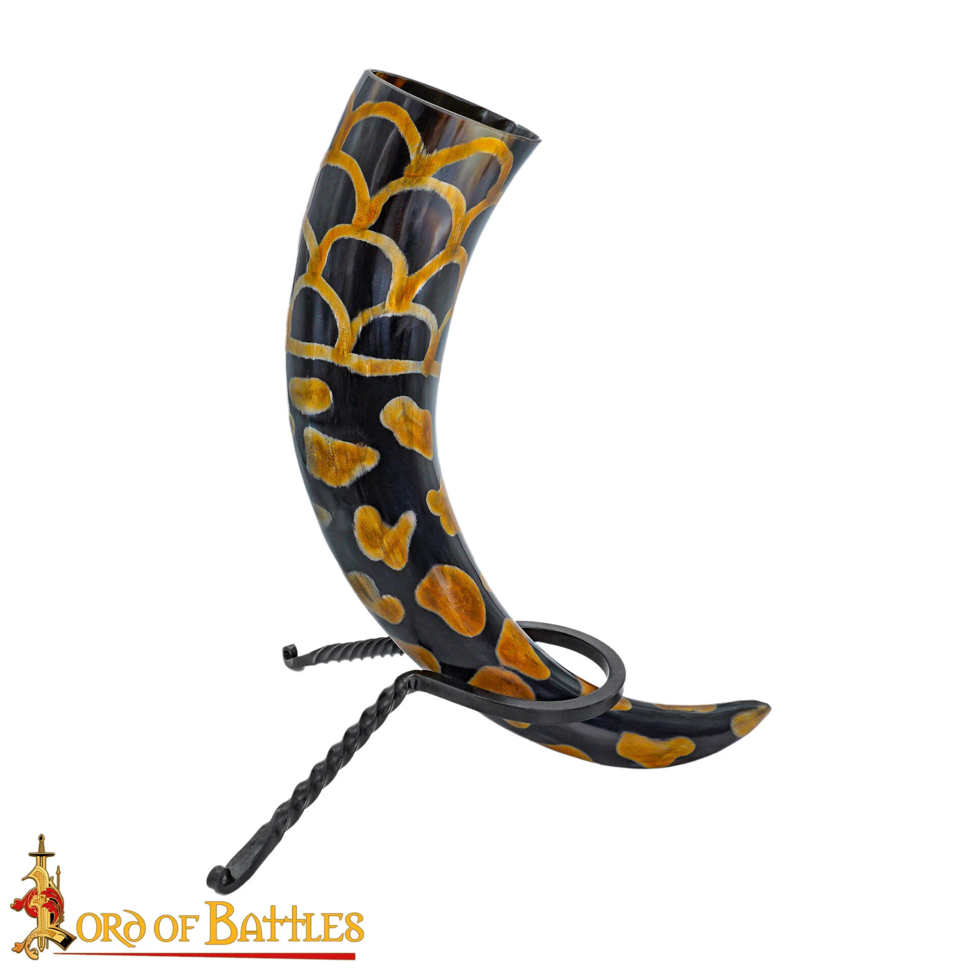 Soporte Medieval de Hierro Forjado para Cuernos de Beber - Soporte para Cuernos Forjado a Mano con Acabado de Aceite Ennegrecido - Image 10