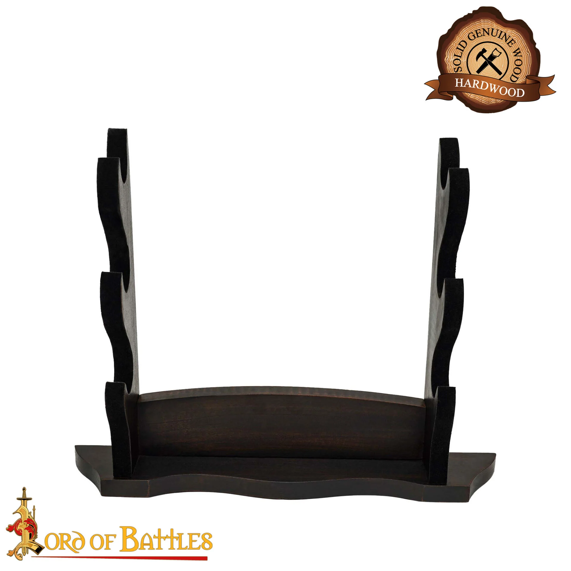 Soporte para Hacha/espada Artesanal de Madera Auténtica de Tres Niveles - Image 4