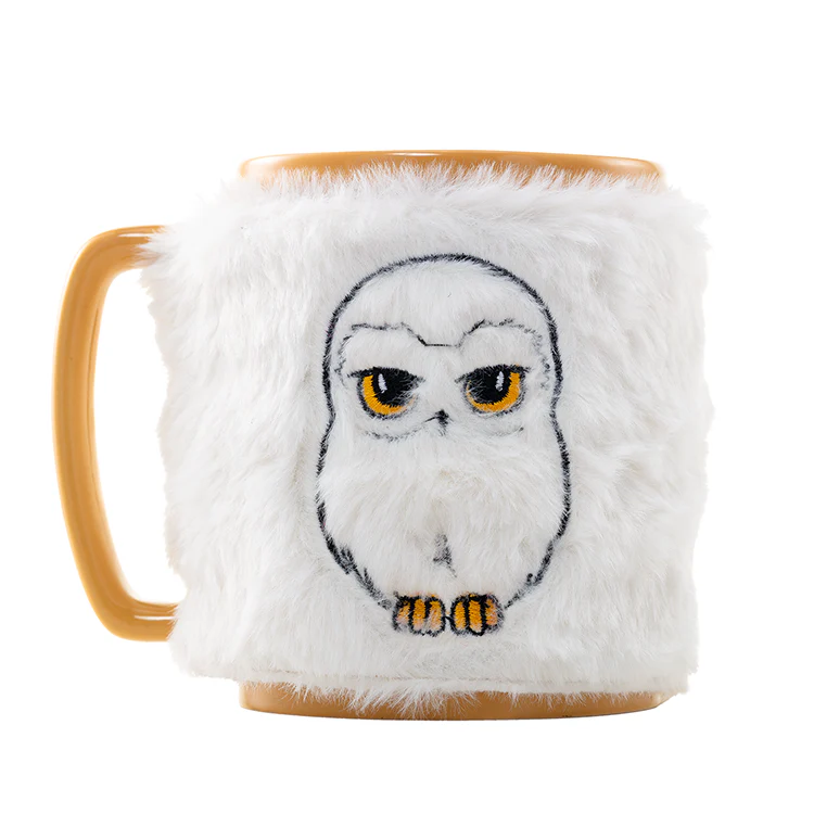 Taza Funda De Peluche Hedwig Harry Potter 440Ml