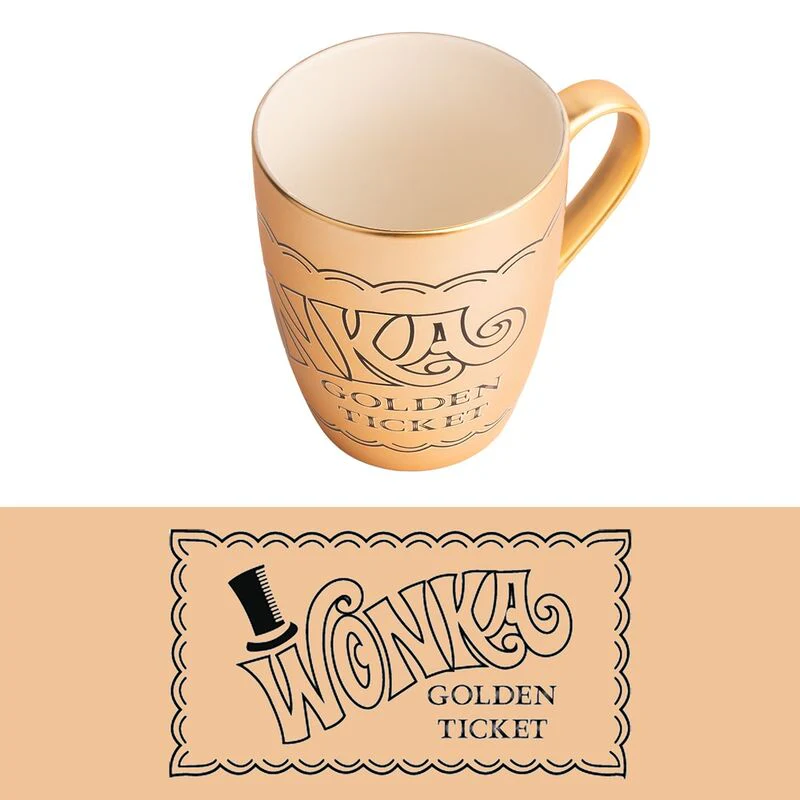 Taza Golden Ticket Willy Wonka 350Ml