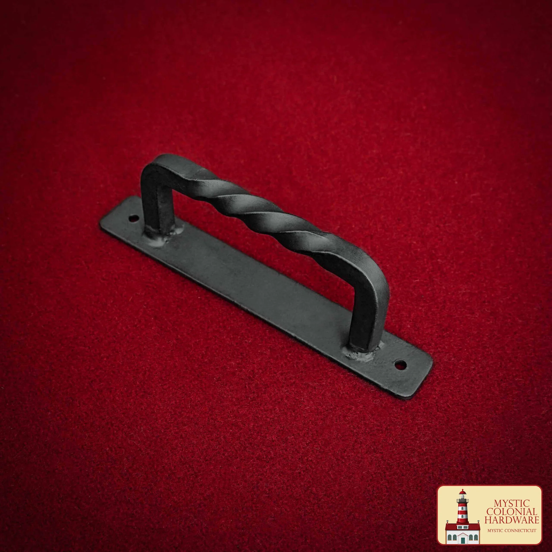 Tirador de Puerta de Castillo Medieval, Hierro Macizo Forjado a Mano Ennegrecido Al Aceite, 16,2 Cm