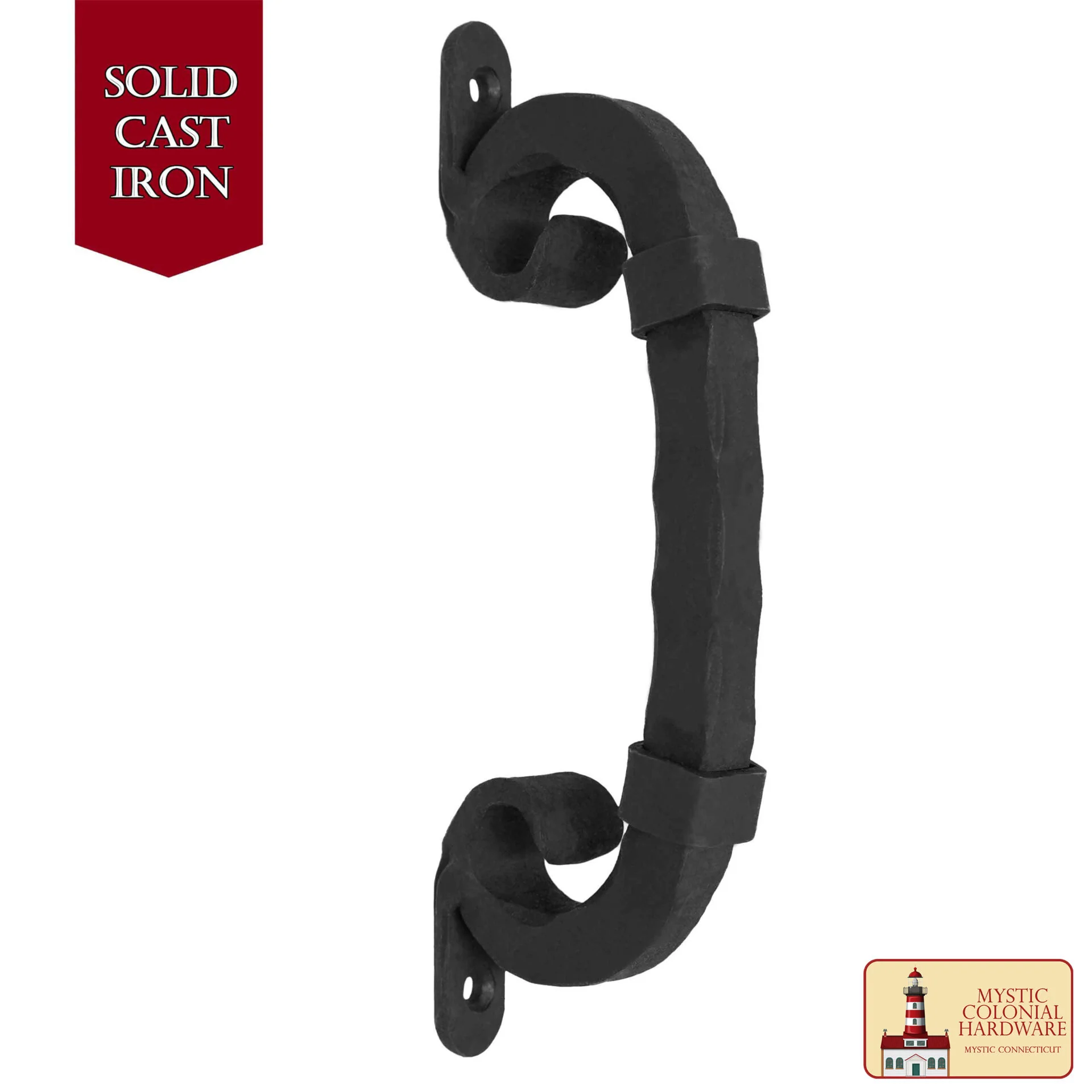 Tirador de Puerta de Castillo Medieval, Hierro Macizo Forjado a Mano Ennegrecido Al Aceite, 16,2 Cm - Image 2