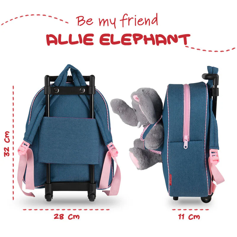 Trolley + Peluche Elefante Allie 38Cm - Image 3