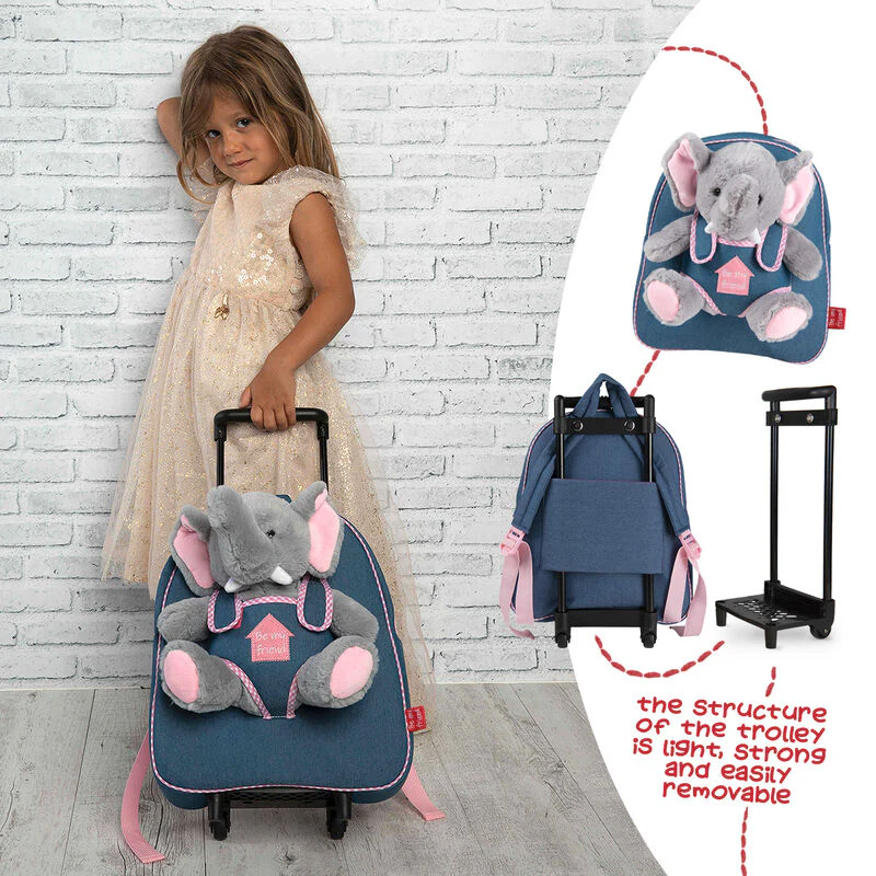 Trolley + Peluche Elefante Allie 38Cm - Image 4