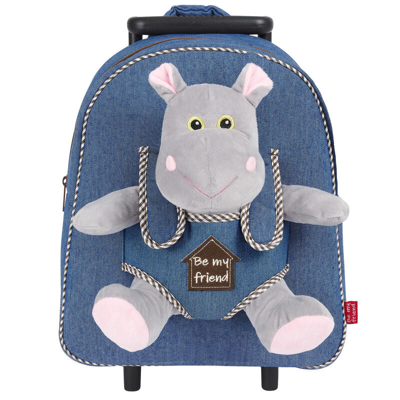 Trolley + Peluche Hipopotamo Holly 38Cm