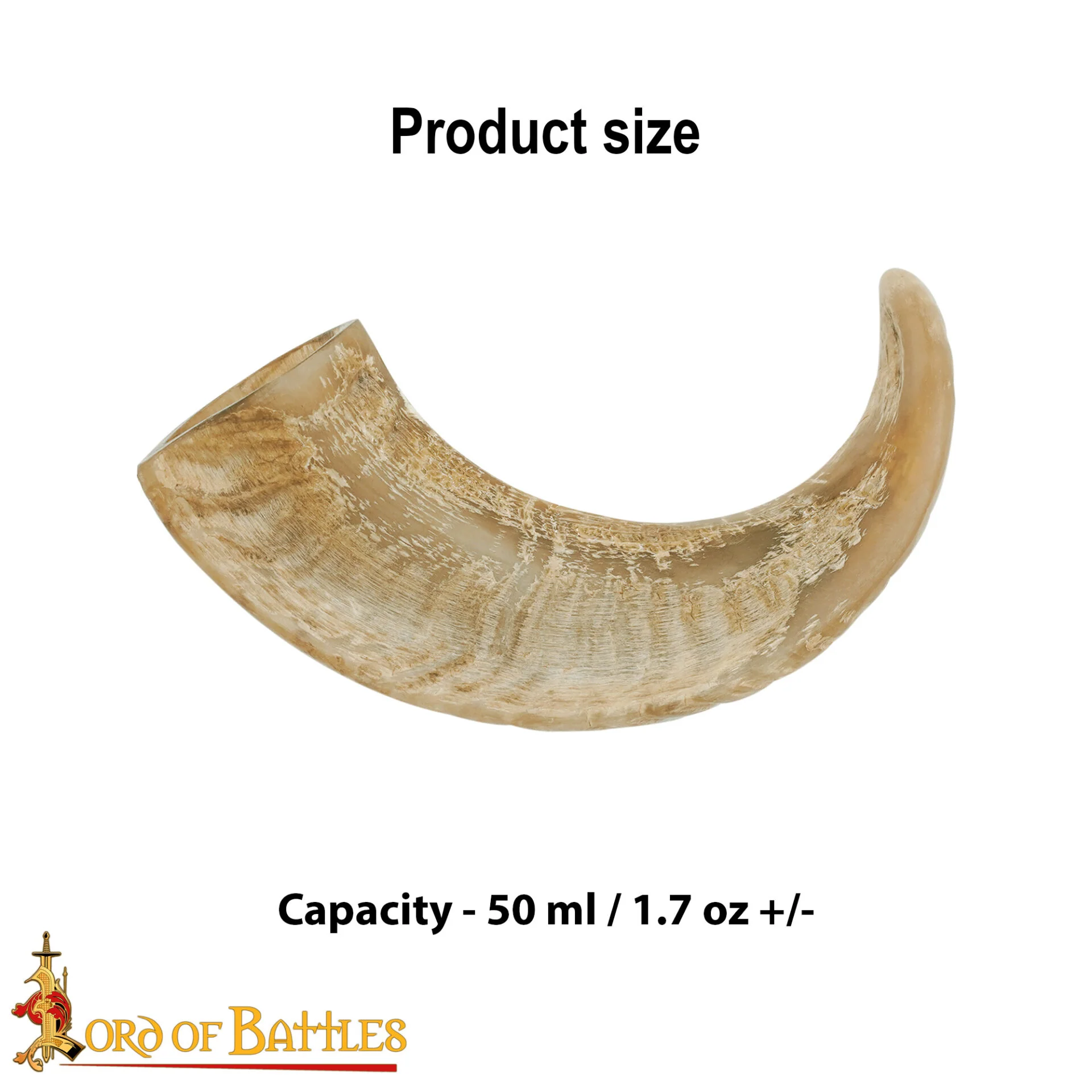 Vaso para Beber de Cuerno de Oveja Vikingo Vaso de Cuerno Natural Hecho a Mano - Image 3