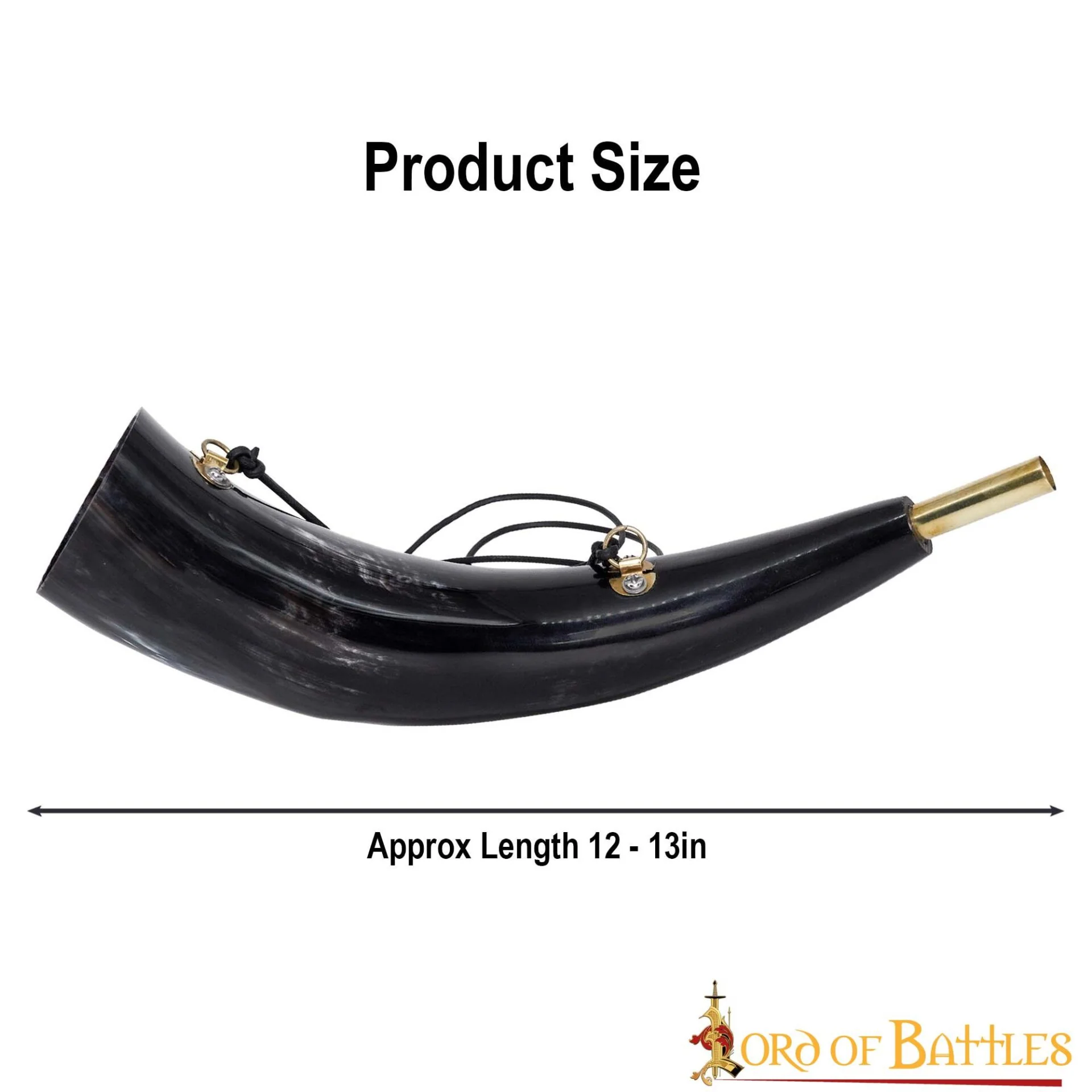 Viking Blowing Horn - Bocina de Buey de Origen Ético con Boquilla de Latón - Image 3