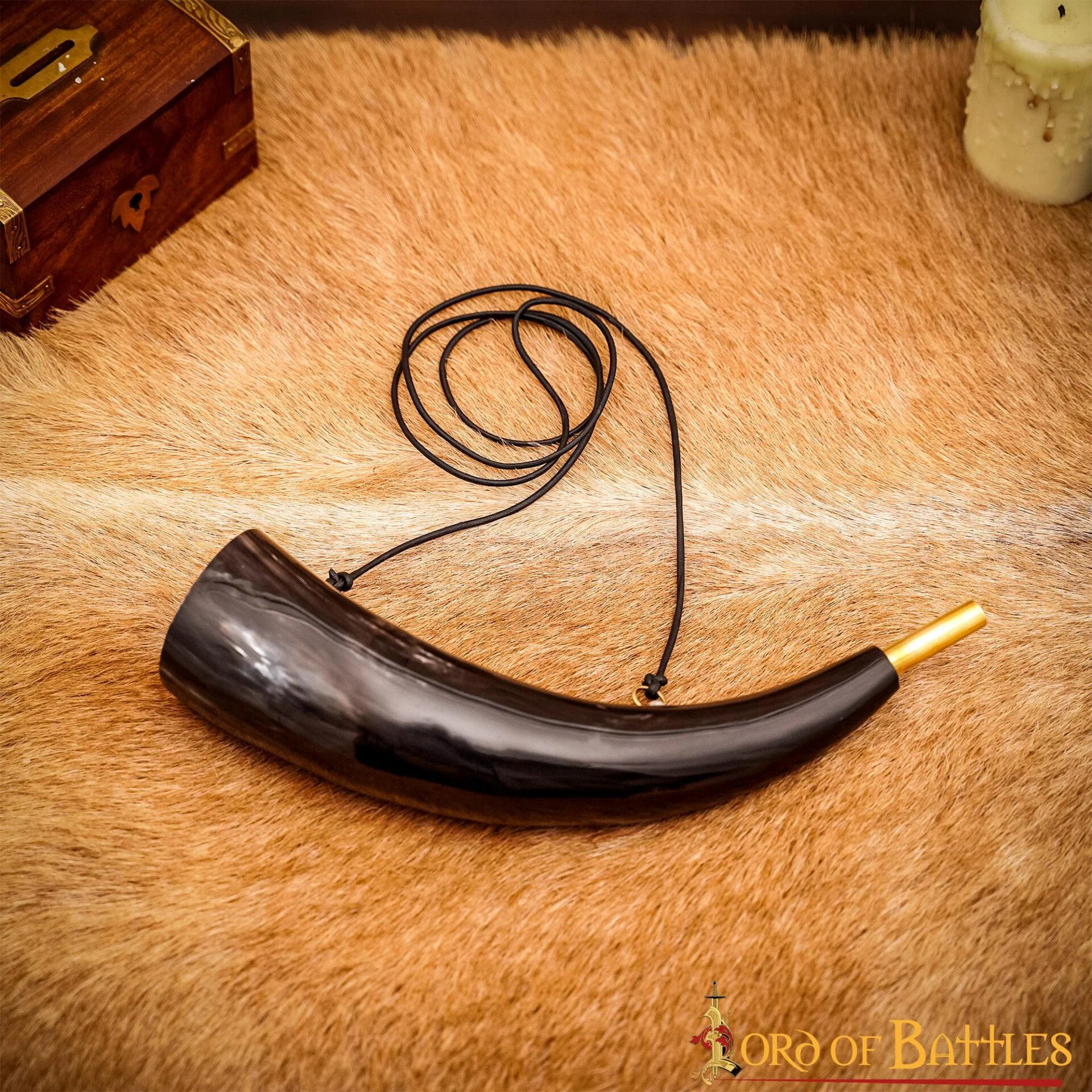 Viking Blowing Horn - Bocina de Buey de Origen Ético con Boquilla de Latón - Image 4