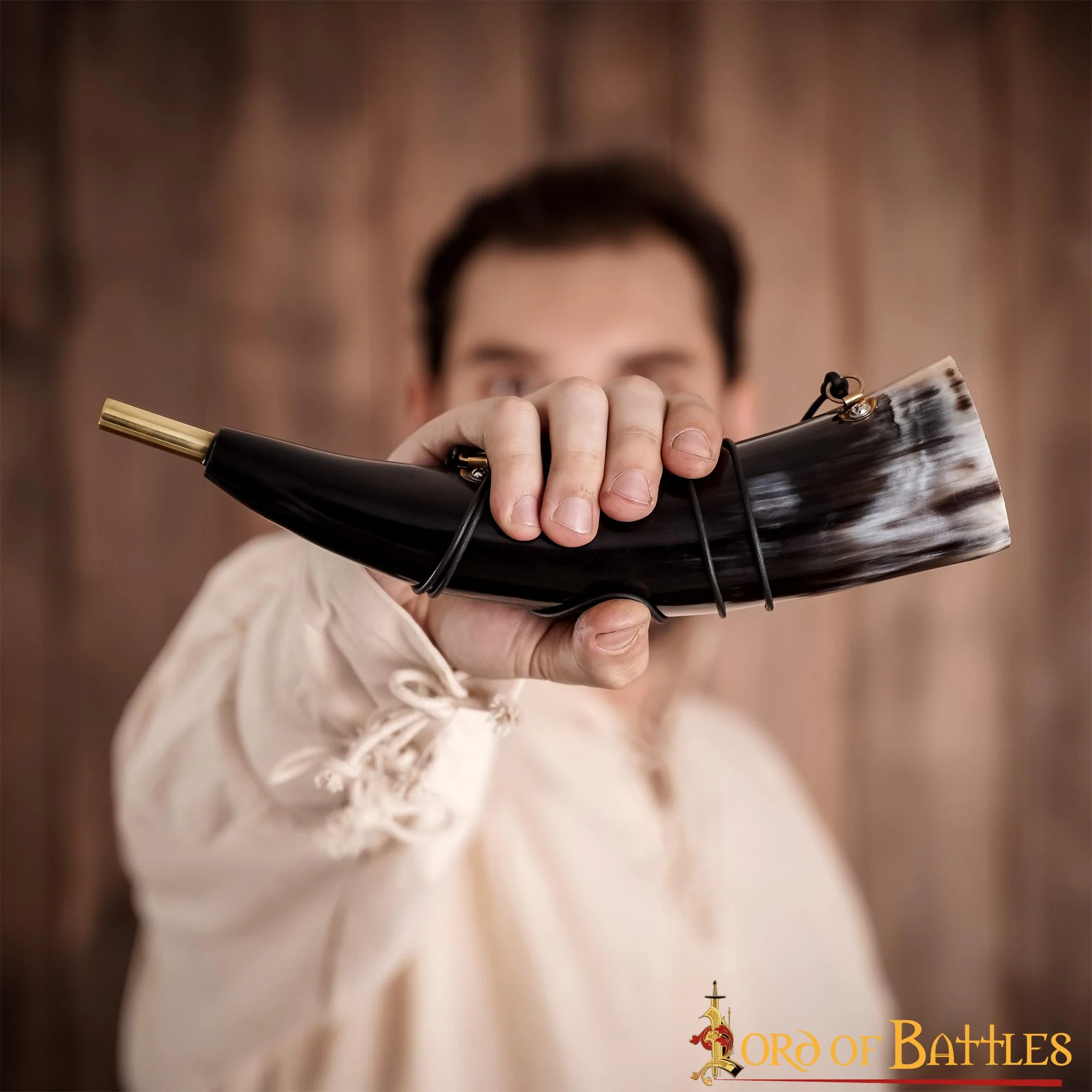 Viking Blowing Horn - Bocina de Buey de Origen Ético con Boquilla de Latón - Image 5
