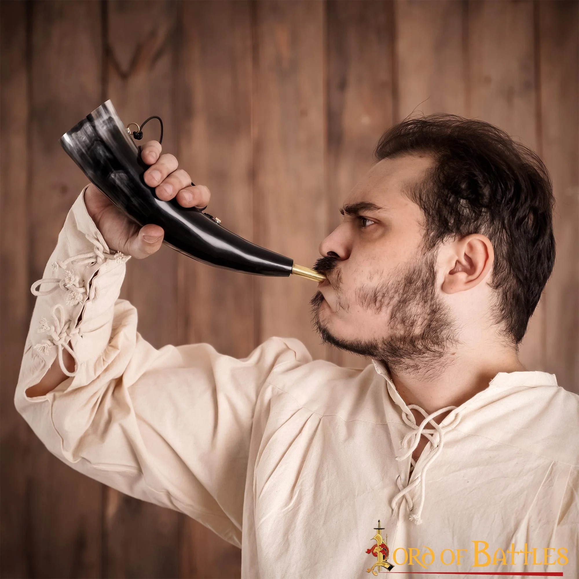 Viking Blowing Horn - Bocina de Buey de Origen Ético con Boquilla de Latón - Image 6