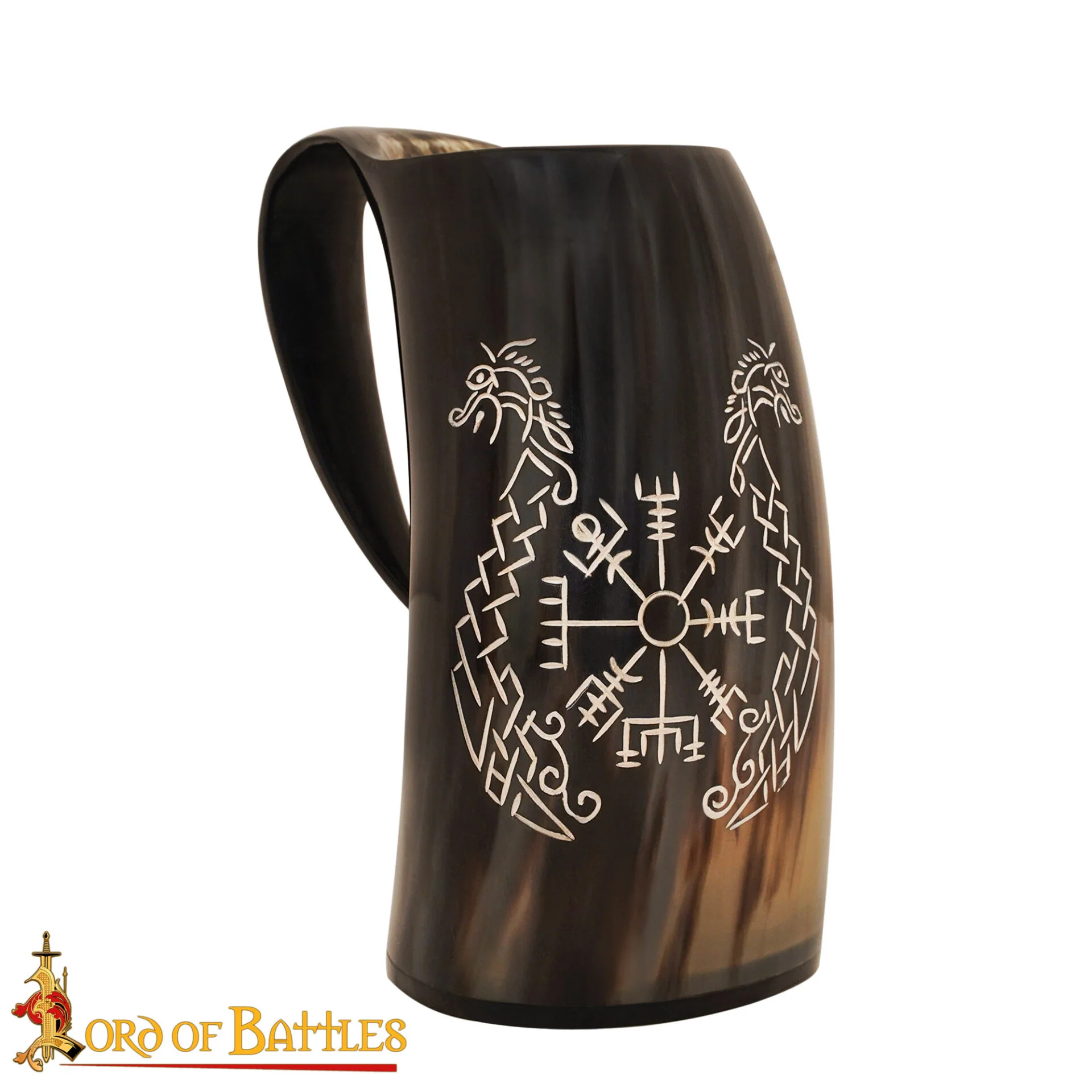 Viking Drinking Horn Tankard- Hecho a Mano con Grabado - Image 2