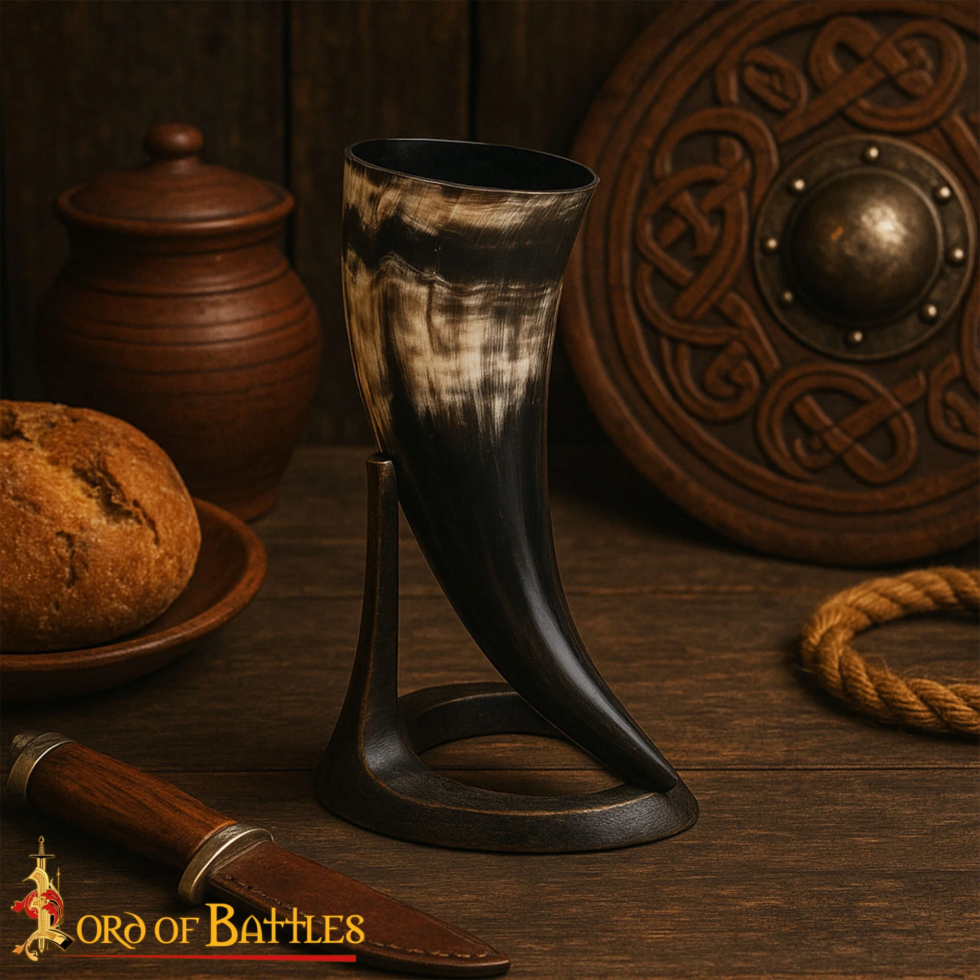 Vikingo Cuerno de Buey para Beber - Taza de Cuerno Natural Pulido Artesanal (150 Ml) - Image 13