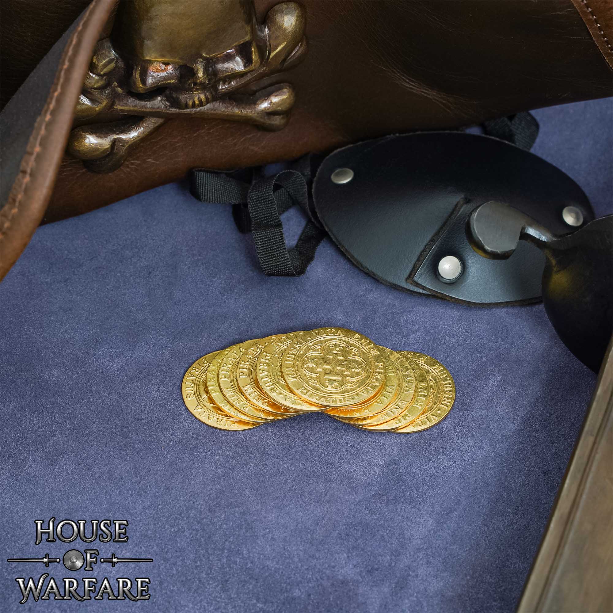 Vita Enim Pirata Insulum Piratus Monedas de Latón Macizo - Image 3